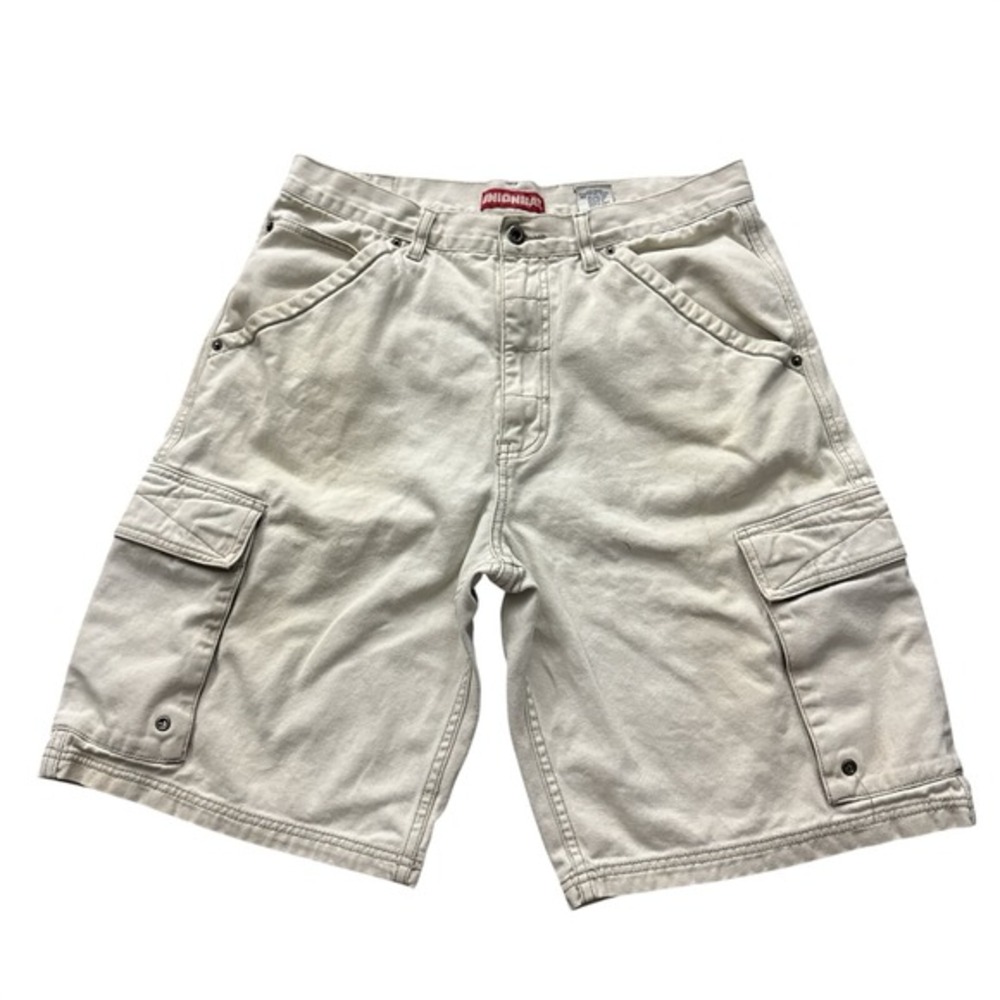 Vintage 90s Y2K UnionBay‎ Baggy Cargo Shorts Tan 35